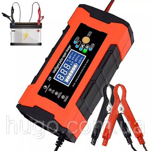 Зарядний пристрій для акумуляторів на 12V/10A з дисплеєм / Універсальна зарядка акумулятора авто