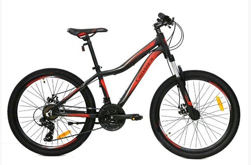 Підлітковий гірський велосипед Crosser Streаm 24 дюймів розмір рами 14" BLACK-RED