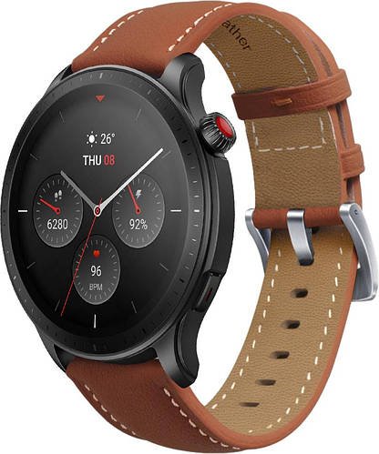 Шкіряний ремінець Folsa для Amazfit GTR 4 Brown