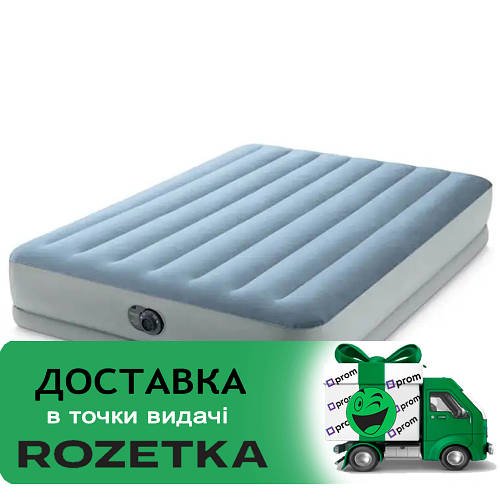 Надувне ліжко двомісне з вбудованим насосом USB (152-203-36 см.) INTEX 64159