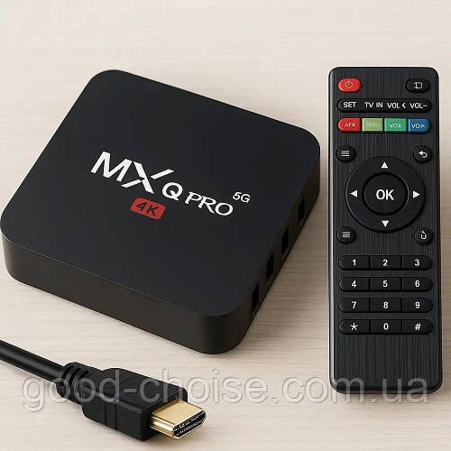 Смарт ТВ приставка (4GB/64GB, Android 12) з пультом, MXQ 4K Pro / Цифрова приставка для телевізора / Андроїд ТВ