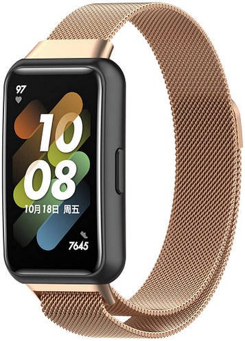 Міланський ремінець Milano Mesh для Huawei Band 7 Rose Gold