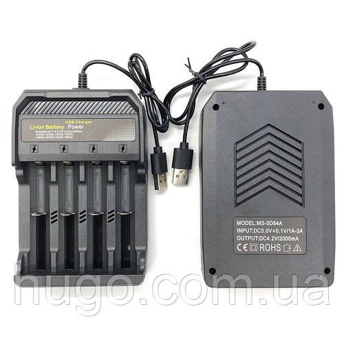 Зарядний пристрій для акумуляторів, USB, 4,2V/2A, Li-ion Charger MS-5D84A / Універсальна зарядка для батарей