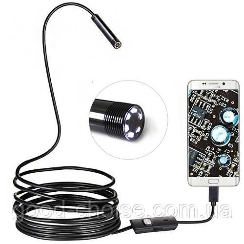 Камера Ендоскоп 2,2м, для телефону / USB міні камера для смартфона / Ендоскоп для планшета