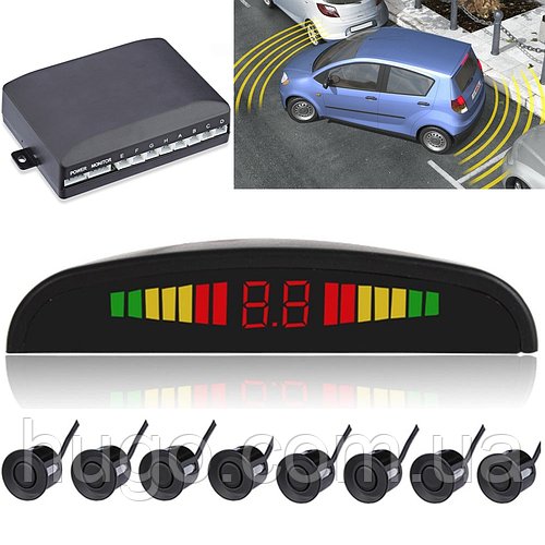 Парктронік на 8 датчиків з дисплеєм Car Radar / Паркувальна система для авто