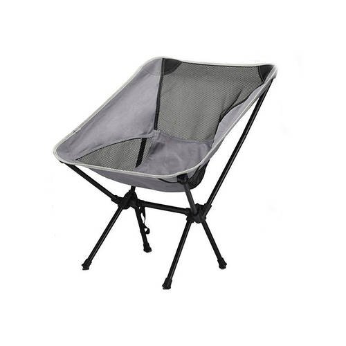 Туристичний легкий складаний стілець Chair For Outdoor Grey Сірий Кемпінговий стілець для походів та риболовлі