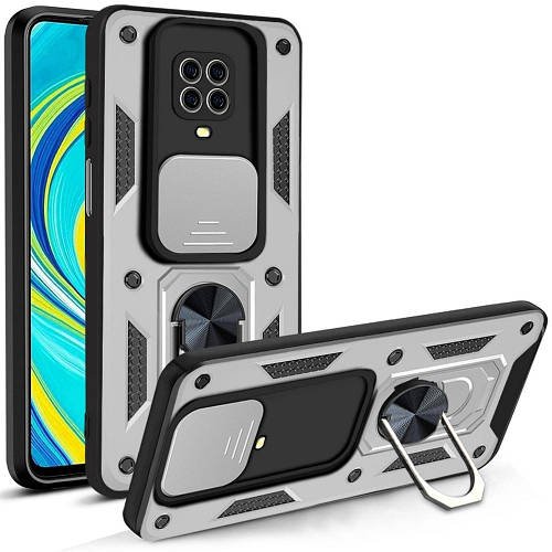Чохол із захистом камери 3DGuard Xiaomi Redmi Note 9 Pro Silver