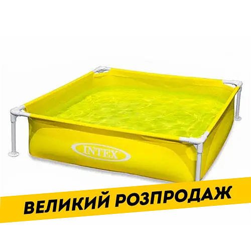 Каркасний квадратний дитячий басейн (122*122*30 см, об'єм 337 л) Intex 57172