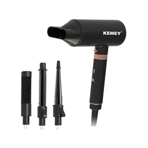 Багатофункціональний фен мультистайлер Kemei KM-9203 4в1 з 4 насадками для укладання випрямлення та завивки волосся