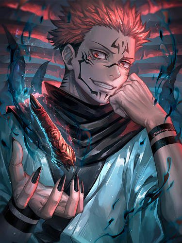 Алмазна Мозаїка SHLab Аніме Jujutsu Kaisen Сукуна Вишивка SH-32702 30x40 см (Повна Викладка)