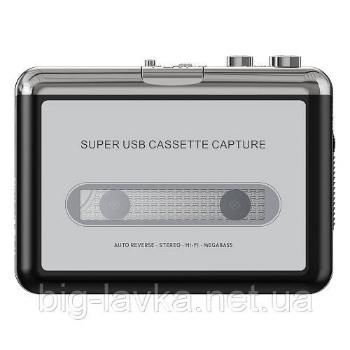 Плеєр касетний USB MP3 з оцифровкою записів  Чорний