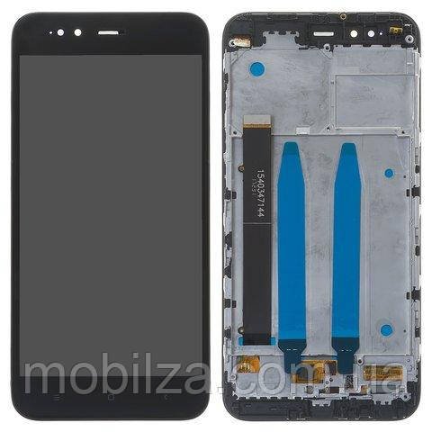 Дисплей Xiaomi Mi A1 l MDG2, MDI2, MDE2 + сенсор і рамка, чорний