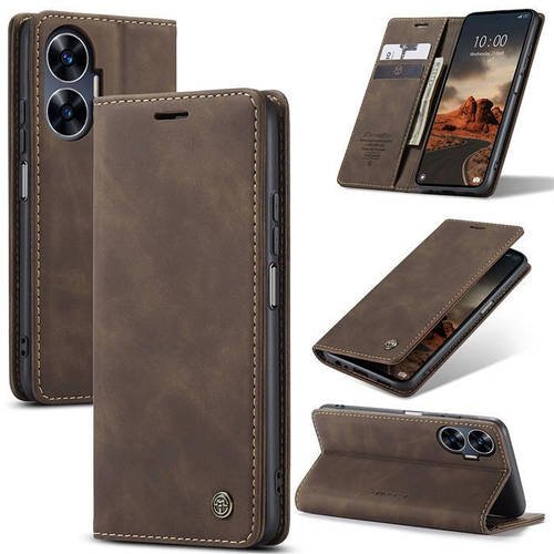 Чохол книжка з магнітом Realme C55 CaseMe Dark Brown