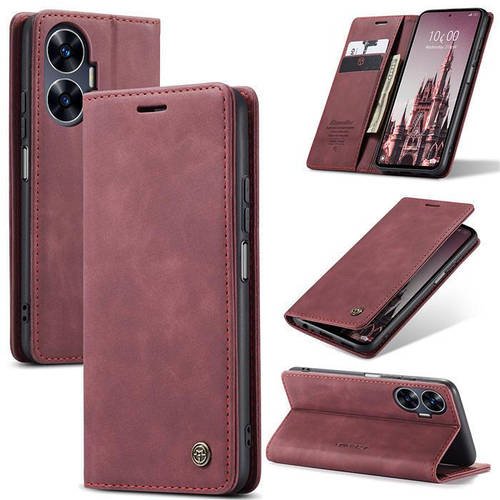 Чохол книжка з магнітом Realme C55 CaseMe Wine