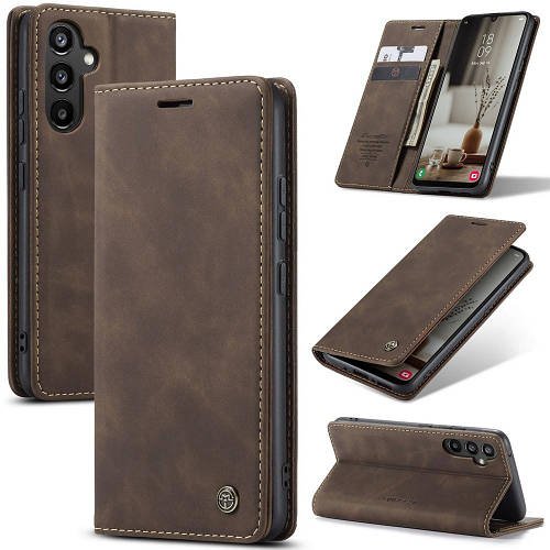Чохол книжка з магнітом Samsung Galaxy A34 A346 CaseMe Dark Brown