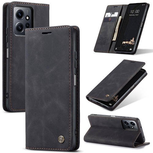 Чохол книжка з магнітом Xiaomi Redmi Note 12 4G CaseMe Black