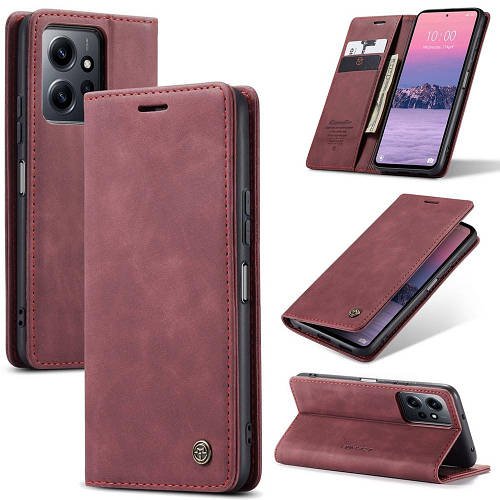Чохол книжка з магнітом Xiaomi Redmi Note 12 4G CaseMe Wine