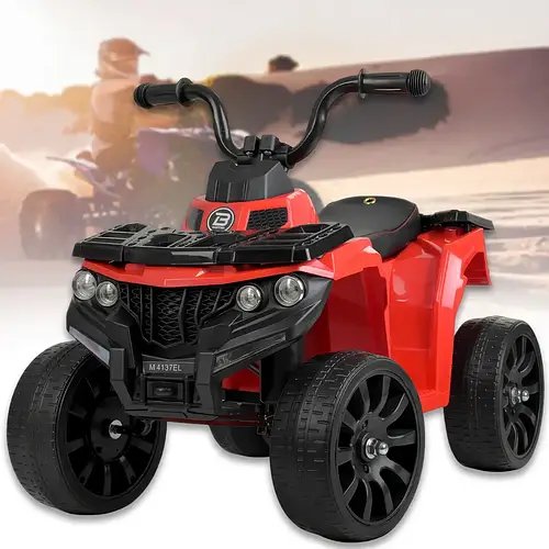 Дитячий квадроцикл на акумуляторі з світлом та музикою Bambi M 4137EL-3 Червоний