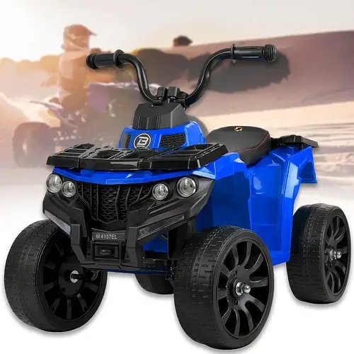 Дитячий квадроцикл на акумуляторі з світлом та музикою Bambi M 4137EL-4 Синій