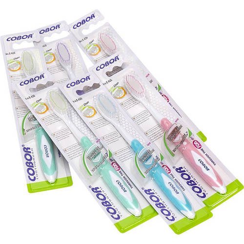 Пластикові гігієнічні зубні щітки 19 см Cobor Soft Deep Clean Е-626 в упаковці 12 шт
