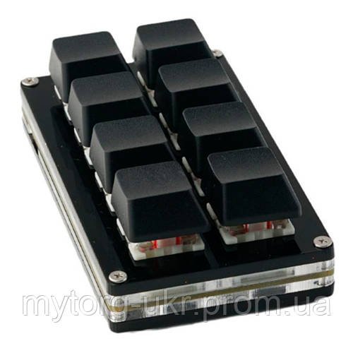 Механічна програмована клавіатура USB/RGB 8 клавіш  Чорний