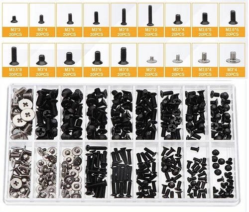Набір Болтиків M2;M2.5;M3 Набір 360 шт Для Комплектуючих Комп'ютера (SP-067360)