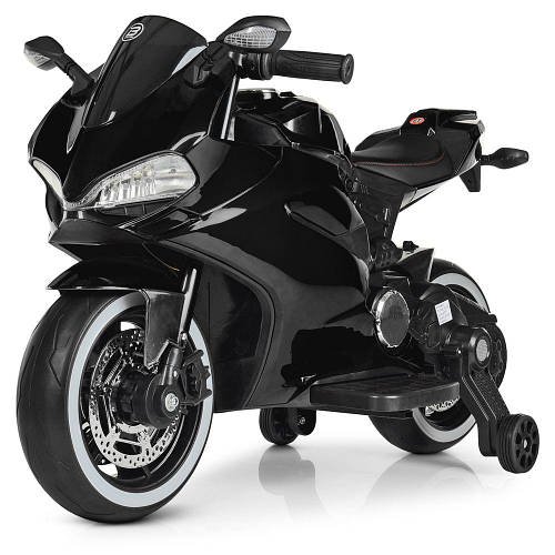 Дитячий електромотоцикл Ducati на акумуляторі з додатковими колесами та світлом фар Bambi M 4104ELS-2 Чорний