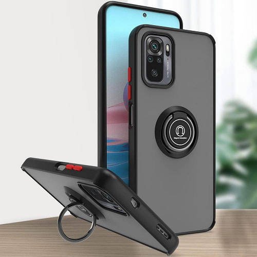 Захисний чохол MatteLuxe Xiaomi Redmi Note 10S (з кільцем) Black