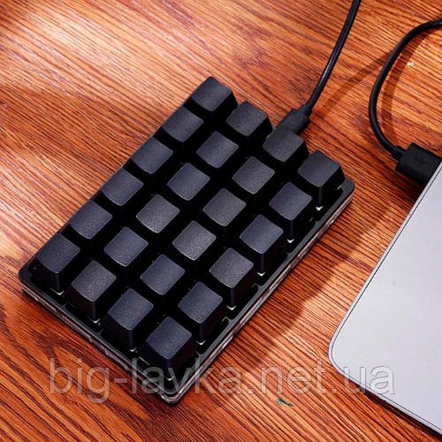 Механічна програмована клавіатура USB/RGB  24 клавіші  Чорний
