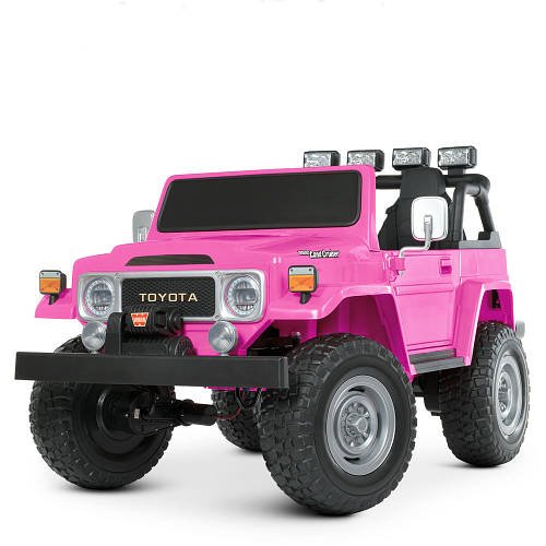 Дитячий електромобіль Джип Toyota з музикою та світловими ефектами Bambi M 4968EBLR-8(24V) Рожевий
