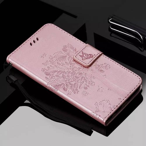 Realme C55 (чохол кіт і дерево) Rose Gold