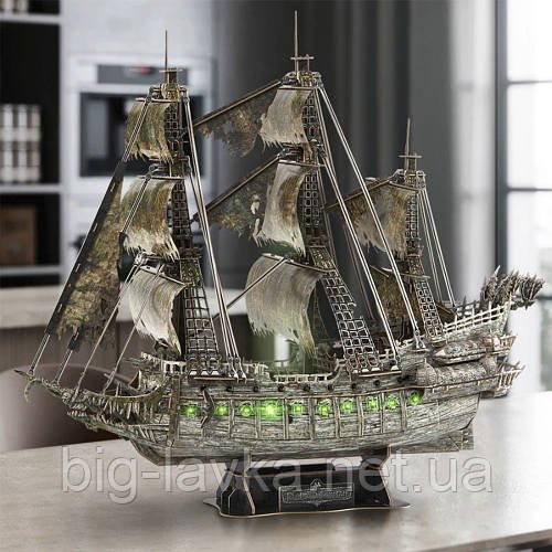 Пазл модель CubicFun корабля Летній Голландець 3D з LED-підсвічуванням