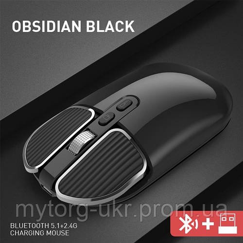Миша Bluetooth 5.1 2,4G бездротова 800 DPI 1200 DPI 1600 DPI  Чорний