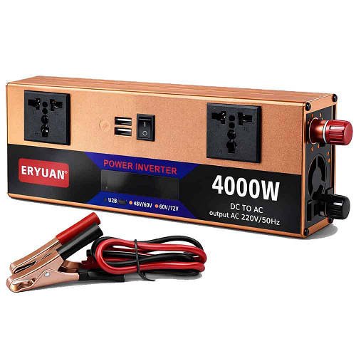 Перетворювач напруги - інвертор з вольтметром 4000W 12V-220V