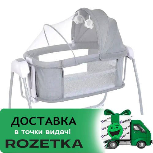 Приставне ліжечко для новонароджених із функцією гойдання (3-в-1, музика, USB, таймер) Mastela 8901