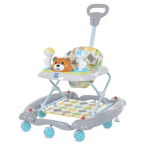 Ходунки дитячі 5 в 1 (звук, світло, ігрова панель) BAMBI M 3656A-S-4 Ведмедик Сірий