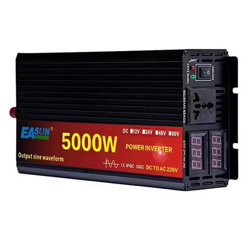 Перетворювач напруги EASUN POWER 5000W LCD інвертор із чистою синусоїдою 12V-220V