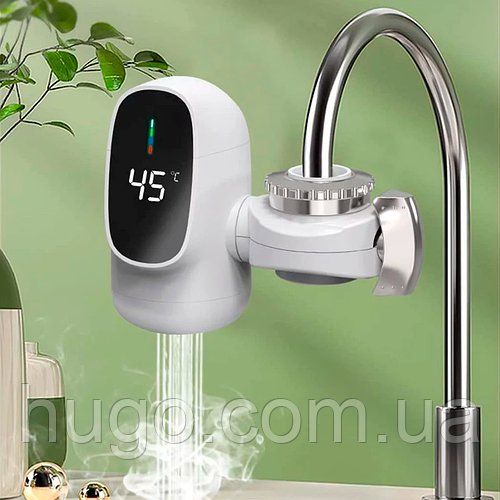 Проточний водонагрівач до + 50°, з LCD екраном / Насадка на кран для кухні / Бойлер для нагрівання води