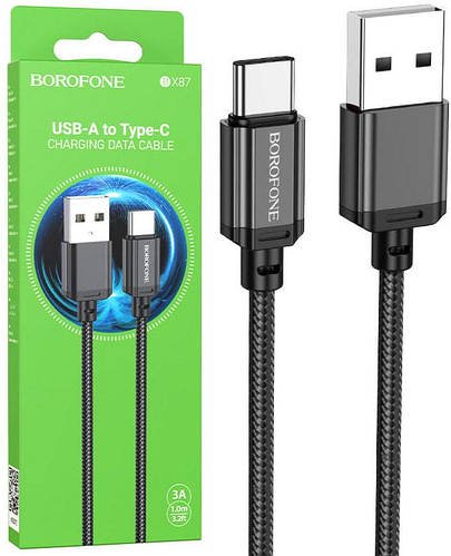 Інтерфейсний кабель Borofone BX87 3A USB - TypeC 1m Black