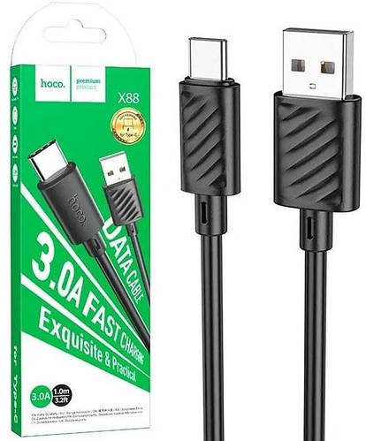 Інтерфейсний кабель Hoco X88 3.0А USB-TypeC 1m Black