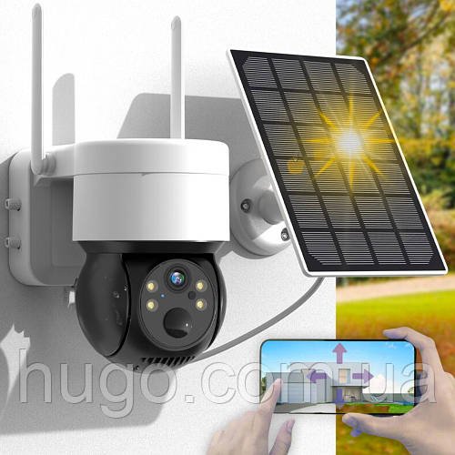 Вулична камера відеоспостереження із сонячною панеллю Solar wifi Camera Q6 / Вайфай камера з передачею на телефон