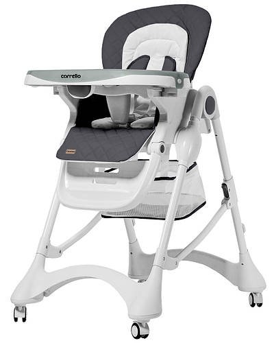 Дитячий стільчик для годування CARRELLO Caramel CRL-9501/3 Palette Grey Темно-сірий