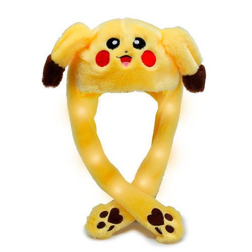 Світна шапка Pikachu з рухомими вухами Жовта Лучшая цена