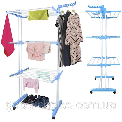 Сушарка для білизни підлогова Garment, 172см, 20 кг, TW 118 / Сушка для одягу складана / Компактна сушка