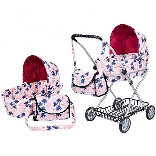 Стильна дитяча коляска для ляльок з сумочкою та люлькою перенесенням Melogo 9325
