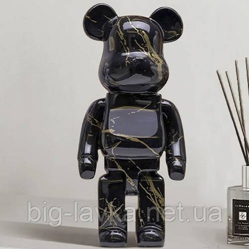 Фігурка Ведмедика Bearbrick колекційна 35 см  Чорний