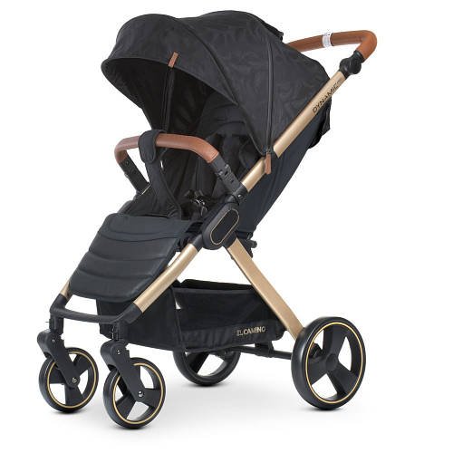 Коляска прогулянкова дитяча з москітною сіткою та дощовик El Camino DYNAMIC PRO ME 1053G Special Black Чорний