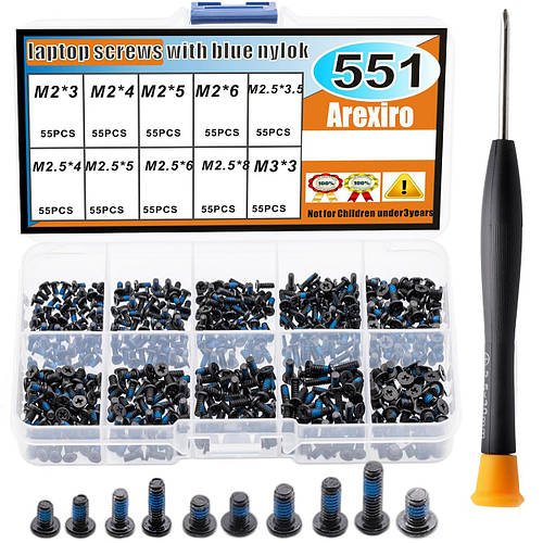 Гвинтики M2;M2.5;M3 551шт з Викруткою Для Ремонта Ноутбука Spec (SP-067551)