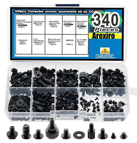 Набір Гвинтів 340 шт Для Комплектуючих ПК та Ноутбука Spec (SP-067340)