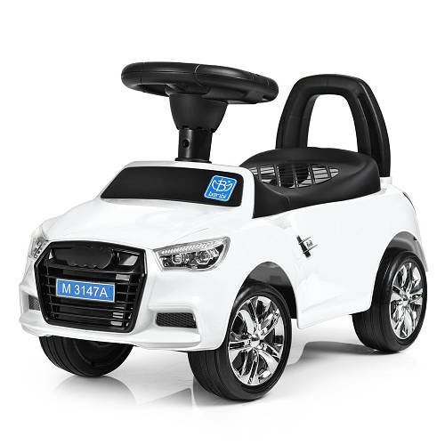 Дитяча каталка-толокар Audi фарами з підсвічуванням Bambi M 3147A-1 Білий